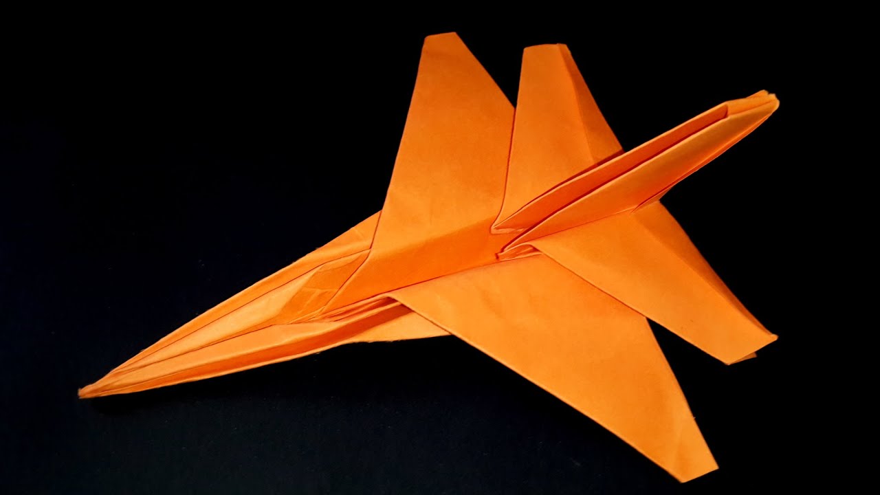 How to make a paper fighter aircraft F16 Origami TutorialBest paper airplane YouTube