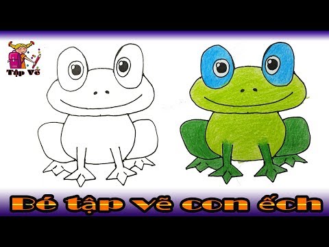 Bé tập vẽ con ếch theo mẫu | drawing frogs