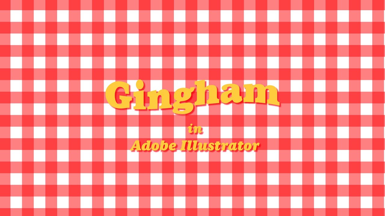 【イラレ】レトロ可愛いギンガムチェックのつくり方 /Gingham pattern in Adobe Illustrator