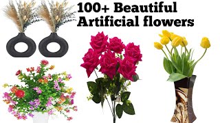 100+ Artificial flowers haul 💐| Online  flowers & vase on Amazon| home decor items