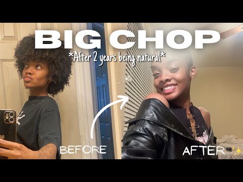 Big chopping my natural 4b hair after two years of growth