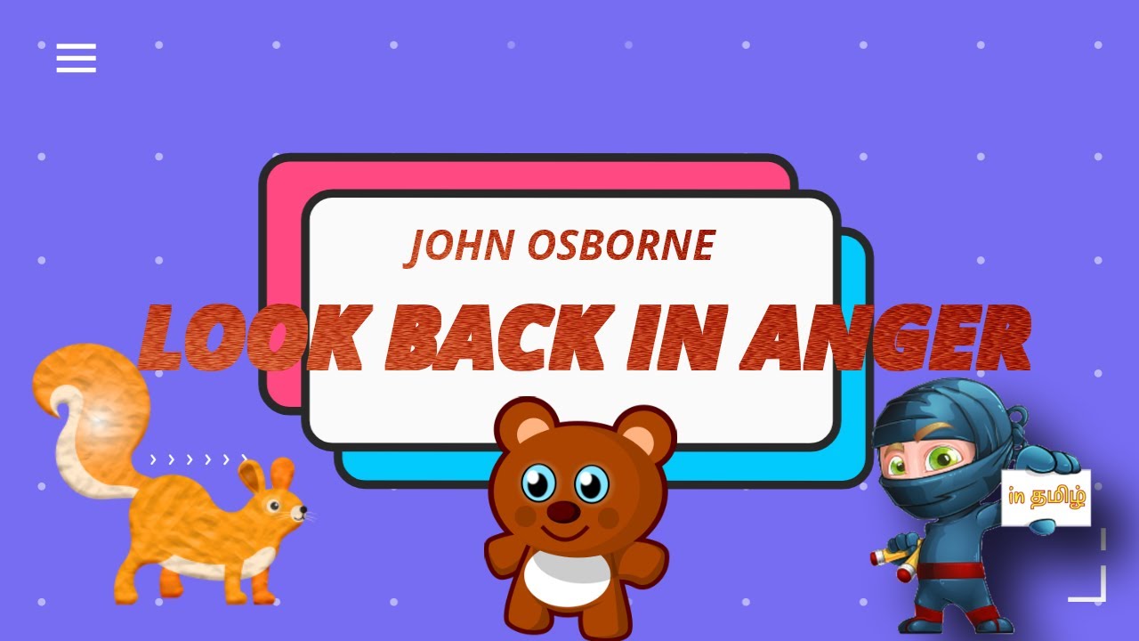 look back in anger by john osborne in tamil | look back in anger by john osborne