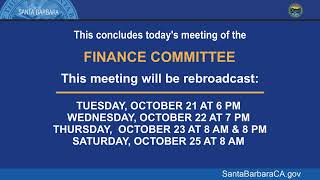 Finance Committee - October 21, 2025