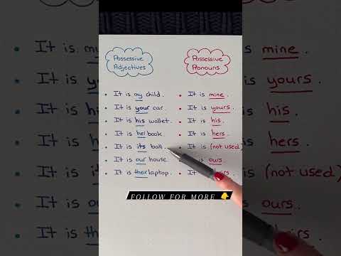 Possessive adjectives Vs