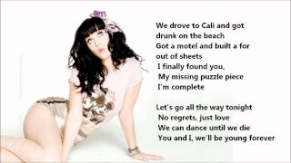 Katy Perry - Teenage Dream \/\\\\ Lyrics On A Screen