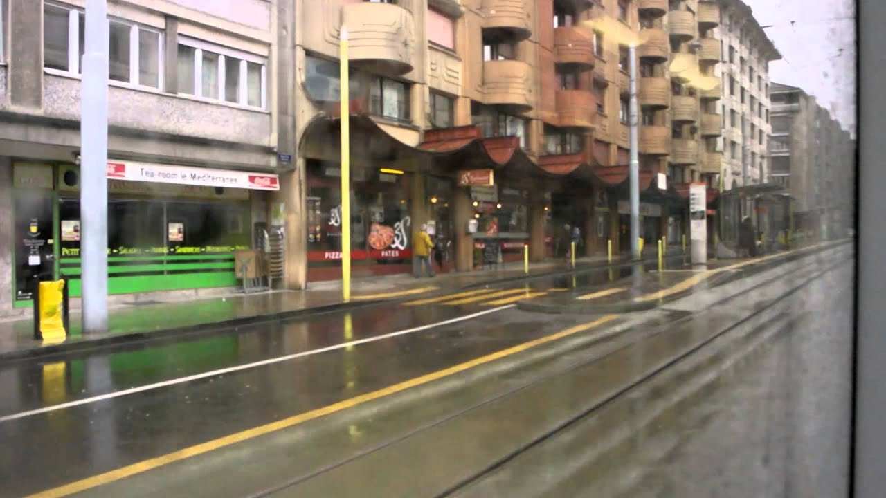 Voyage sur sur la ligne 18 des tramway de Genève de Cornavin à Blandonet