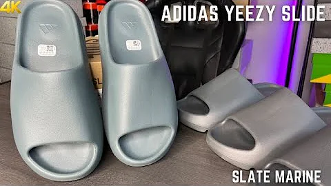 Adidas Yeezy Slide Slate Marine On Feet Review With Sizing Tips
