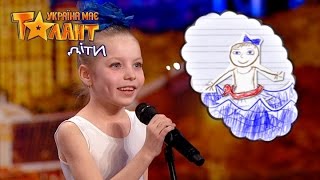 Beautiful and graceful performance by 7 years old gymnast on Ukraine's Got Talent.