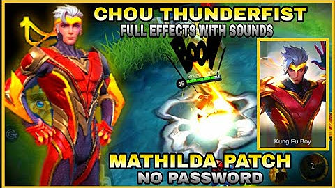 HERO THUNDERFIST CHOU SKIN SCRIPT | FULL LOBBY | FULL VOICE ~ MLBB