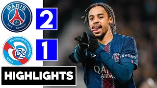 Psg Vs Strasbourg 2-1 Highlights Nuno Mendes Goal Ligue1