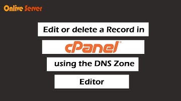 Edit or delete a Record in #cPanel using the DNS Zone Editor with@OnliveServer