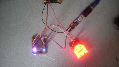 ESP8266 with MAX7219 and 8x8 LED Matrix