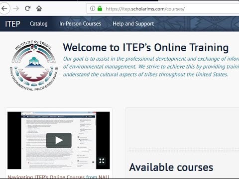 ITEP Online: Establishing Account and Enrolling