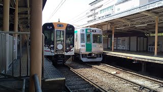 阪神1000系 1204F SDGsトレイン未来ゆめまち号、普通尼崎行き　京都市営地下鉄烏丸線10系1118F 離合　新大宮駅