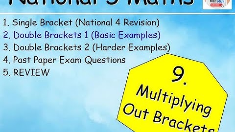 9.2 Multiplying Out Brackets : Double Brackets 1 (Basic Examples)  - Nat 5 Maths - MrThomasMaths