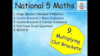 9.2 Multiplying Out Brackets : Double Brackets 1 (Basic Examples)  - Nat 5 Maths - MrThomasMaths