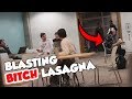 Blasting BITCH LASAGNA in the Library PRANK to stop T-Series
