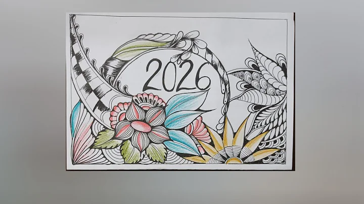 New year is coming! Zentangle new year drawing | zentangle flower 