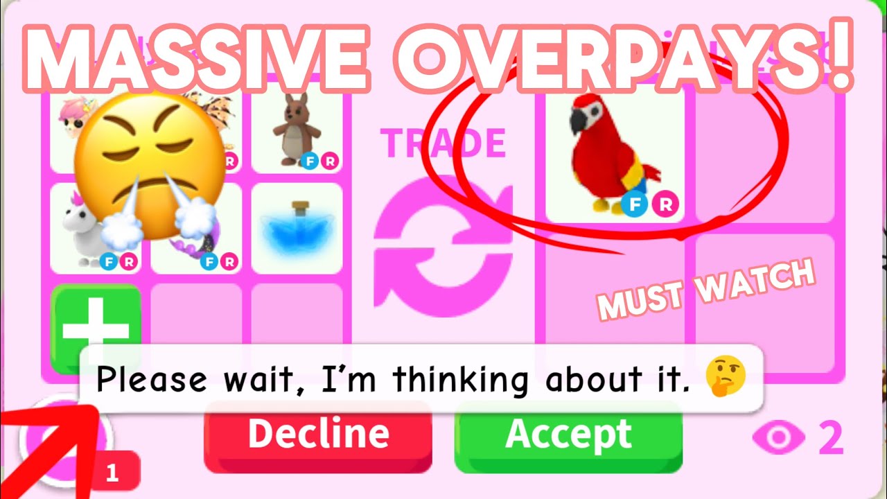 💖OMG!💖 AMAZING OFFERS FOR MY PARROT! What people Offer for FR PARROT Adopt Me! Roblox