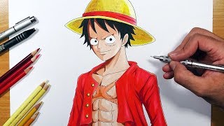 How To Draw LUFFY Post Timeskip! - Step By Step Tutorial! screenshot 4