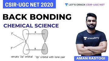 Back Bonding | Chemical Sciences | CSIR - UGC NET | Aman Rastogi
