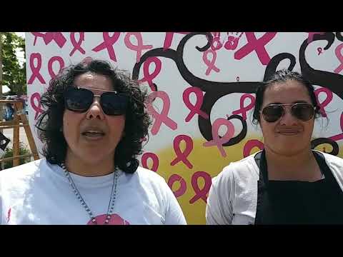 Juntas por la vida y un mural de concientización por el cáncer de mama