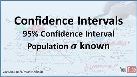 Confidence Intervals by Hand: 95% CI for a Population Mean - Sigma Known