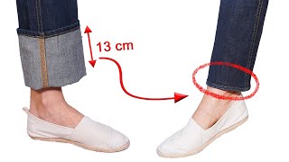 How to hem jeans in 5 minutes while keeping the original hem!