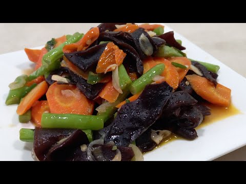 Tumis Jamur Kuping Wortel Buncis