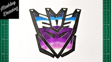 How to Draw Decepticons Logo - Transformers