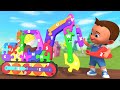 Learning Alphabets with Little Babies Fun Play JCB Truck - ABCD Alphabets Songs 3D Kids Educational