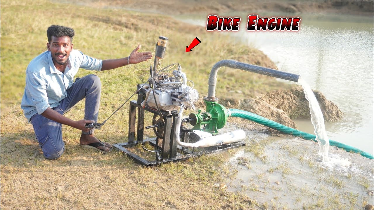 Making Water Pump Using Bike Engine 💯 பழைய இரும்பு கடை Water Pump...! Sathish