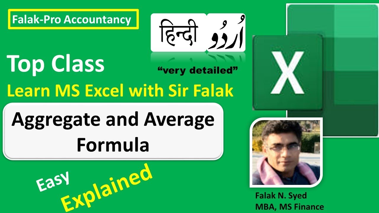 Aggregate formula in excel | Aggregate Function | Aggregate and average ...