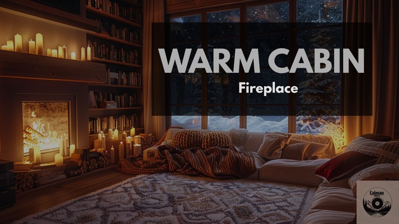 🔥 Fireplace Warm Cabin 🔥 Cozy Winter Ambience for Sleep, Relax & Study