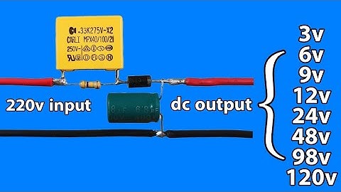 220 volt to 3v/6v/9v/12v/24v/48v/98v/120v DC Led Driver circuit No Transformer