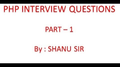 php interview question part 1