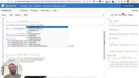 Challenge 9/65 days of TypeScript challenges Implementing Concat Utility type