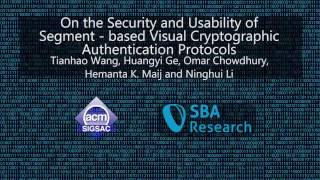 On the Security and Usability of Segment-based Visual Cryptographic Authentication Protocols
