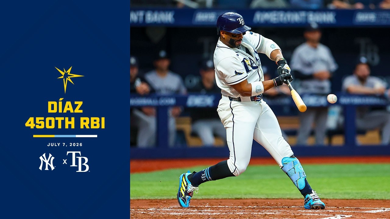 Yandy Díaz hits his 450th RBI vs the New York Yankees