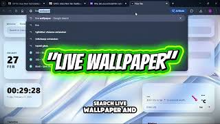 Turn Chrome Into a Live Wallpaper Browser | FREE Glass Tab Setup 😍 screenshot 4
