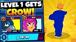 LEVEL 1 FIRST BRAWLERS UNLOCKED GETS LEGENDARY CROW! | Brawl Stars BEST MEGA BRAWL BOX OPENING EVER!