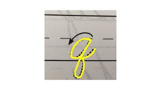 Cursive lower-case q