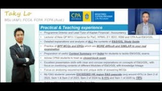 CPA Program® (Australia) 5 Exam Tips for E&G & GSL - Taky Lo