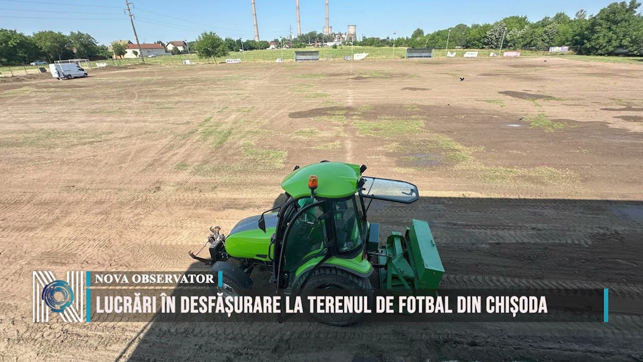 Lucrări în desfășurare la terenul de fotbal din Chișoda Lucrări în desfășurare la terenul de fotbal din Chișoda