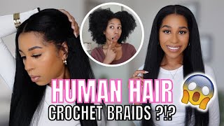 HUMAN HAIR CROCHET BRAIDS | START TO FINISH INSTALLATION | COILYCUE screenshot 4