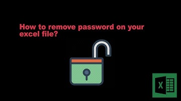 How to remove password on excel file