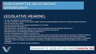 Subcommittee on Economic Opportunity Legislative Hearing