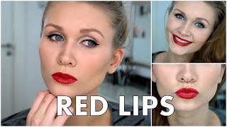 Mein Perfektes Rote Lippen Make Up Perfect Red Lips Tutorial Youtube