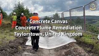 Repairing A Concrete Channel With Concrete Canvas