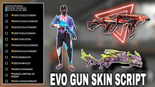 Evo Gun Skin Script || Free Fire Gun Skin Script || @gwmodz    ✅100% Work No Ban Your I'd 🔥